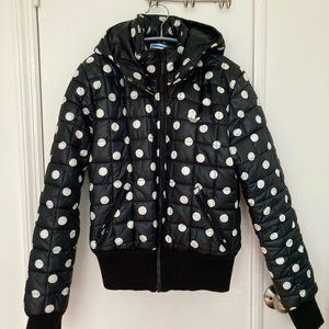 RARE ADIDAS POLKA DOT PUFFER BOMBER Like NEW